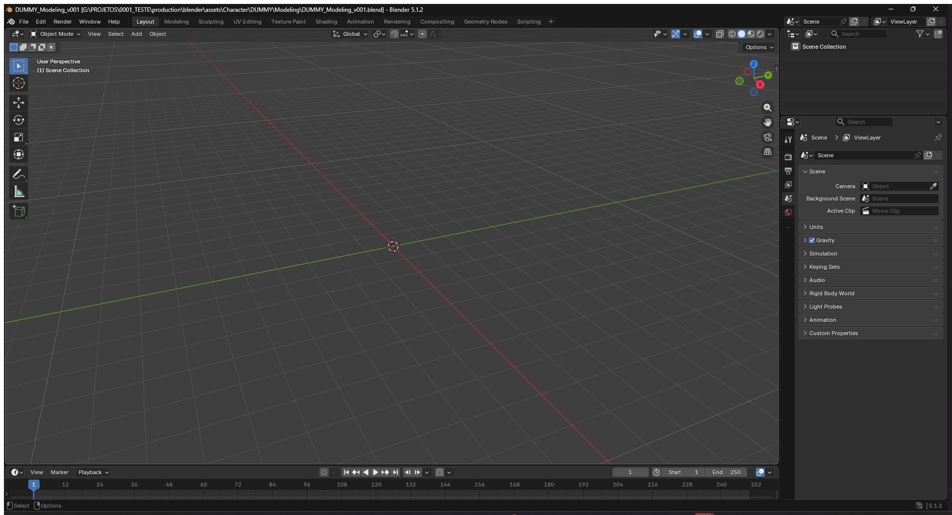 Workfile no Blender 5.1